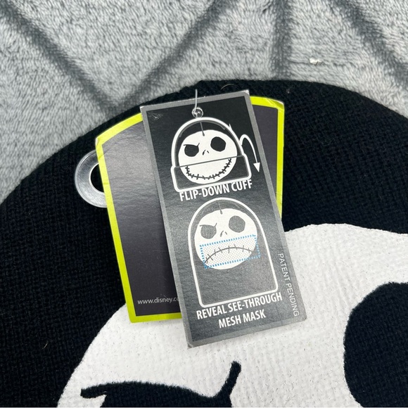Disney The Nightmare Before Christmas Jack Mesh Eye Panel Flip Down Beanie NWT S - Picture 4 of 6